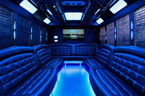 Dallas 36 Passenger Party Bus Interior